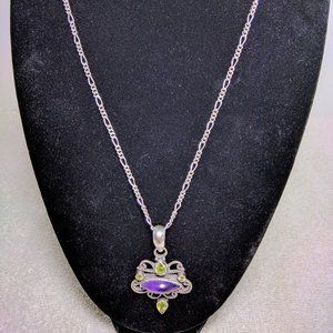 Necklace - Purple & Green Amythysts!